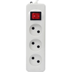 تصویر 3 خانه بدون ارت کلیدار با کابل 3 متری پارت الکتریک مدل شهاب PE2024 Part PE2024 Power Strip