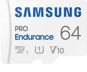 تصویر کارت حافظه 64گیگ سامسونگ باگارنتی مادام العمر مدل PRO Endurance کلاس 10 سرعت خواندن 100MBps 