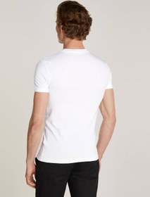 تصویر تی‌شرت آستین کوتاه مردانه مدل Monologo - 100% پنبه، سفید برند calvin klein jeans Men's Outline Monologo Short Sleeve T-Shirt - Cotton, White