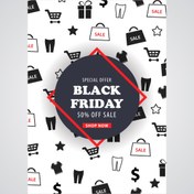 تصویر وکتور تخفیف بلک فرایدی تا سقف ۸۰ درصد 