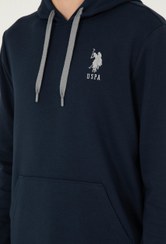 تصویر هودی مردانه سرمه ای یو اس پولو 