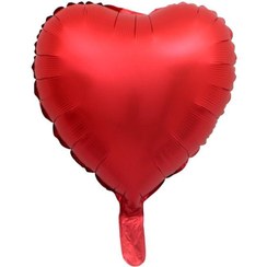 تصویر بادکنک فویلی مدل قلب کروم قرمز Red chrome heart model foil balloon