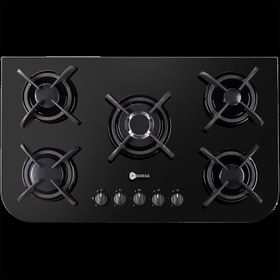 تصویر اجاق گاز شیشه ای ۵ شعله درسا مدل ثمین DG2108-5M Dorsa Glass Hob Model Samin