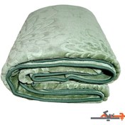 تصویر پتو دونفره گلبافت طرحدار (سبز سدری) کد GB248221 