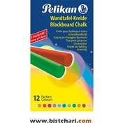 تصویر گچ رنگی تخته سیاه 12 رنگ برند پلیکان Pelikan 