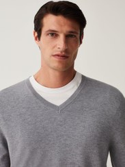 تصویر پلیور یقه V برند ovs V-neck pullover