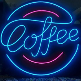 تصویر تابلو نئون قهوه، تابلو نئون کافی شاپ coffee neon sign