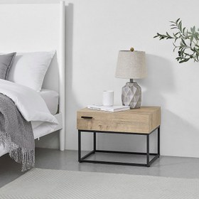 تصویر میز پاتختی مدل -1502 - کرم 