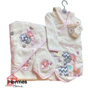 تصویر ست حوله طرح دو زرافه مادرکر 