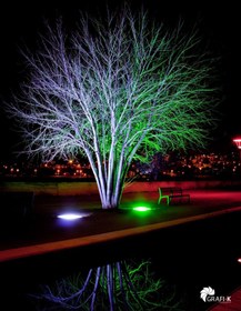 تصویر چراغ زیر درختی ( پرژکتور چمنی ) 