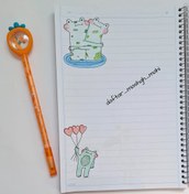 تصویر دفتر سیمی فانتزی- بدون رنگ آمیزی- 80 برگ 