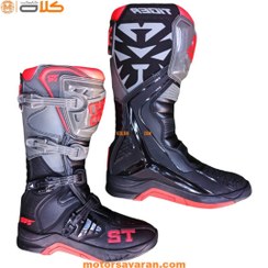 تصویر بوت کراسی تایگر | T2 | BLKRD Crossy boots TIGER T2 - BLK-RD