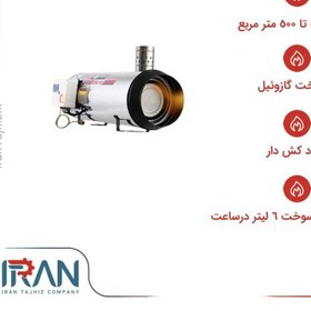 تصویر جت‌هیتر گازوئیلی ‌دودکش‌دار نیرو تهویه البرز مدل QEL-110 