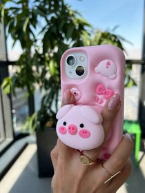 تصویر قاب عروسکی خوکی پاپ سوکتی A54 Case piggy Samsung A54