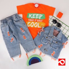 تصویر ست سه تکه ژیله شلوار چاپ cool 