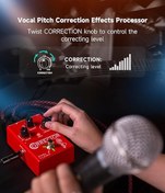 تصویر افکت وکال خواننده Flamma FV01 - صدایی حرفه‌ای در دسترس شما FLAMMA FV01 Vocal Effects Processor Pitch Correction Voice Pedal Vocal Stompbox Microphone Amplifier for Singer Live Singing Streaming Recording with Delay Reverb Acoustic Guitar Playing