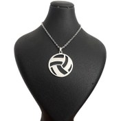 تصویر گردنبند توپ والیبال با جنس استیل 