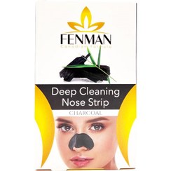 تصویر چسب‌ پاک کننده بینی مدل ذغالی فنمن 6 عدد Fenman deep cleaning characoal nose strip 6pcs