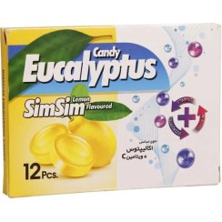 تصویر آبنبات مکیدنی اکالیپتوس سیم سیم 12 عددی لیمو 