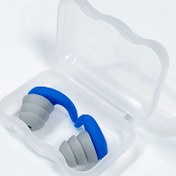 تصویر گوشگیر اعلا ضد آب مناسب برای استخر و شنا و حذف صدا و نویز خواب ، مطالعه به رنگ آبی 