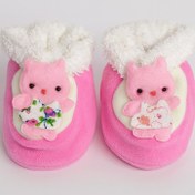 تصویر پاپوش نوزادی زمستانی طرح خرس 