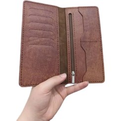 تصویر چرم برش خورده کیف پول دو لت چرم طبیعی برش خورده نیمه اماده 