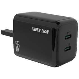 تصویر آداپتور فست شارژ 40 وات گرین لاین Green Lion 40W Dual PD Wall Charger