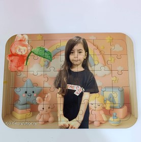 تصویر چاپ پازل چوبی با طرح دلخواه شما - 20*28 