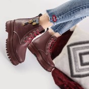 تصویر حراج نیم بوت بندی چرم صنعتی زنانه 02 