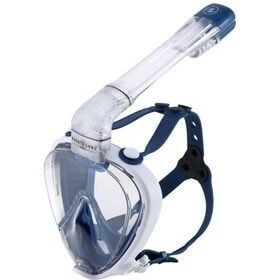 تصویر ماسک و اسنورکل آبی Aqua Sphere Full Face Mask Snorkel کوچک Aqua Lung 