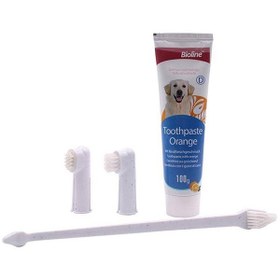 تصویر ست بهداشت دندان برای سگ‌ها 100 گرم برند bioline Dental Hygiene Set For Dogs 100grams