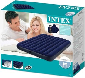 تصویر تشک بادی دو نفره بالشدار اینتکس Intex 68764