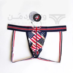 تصویر شورت مردانه فانتزی پشت باز 2 بند لامبادا XUBA پرچم انگلیس 