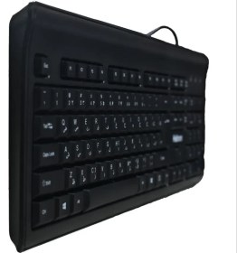 تصویر کیبورد HK202N هترون سیمی با حروف فارسی Hatron HK202N Wierd Keyboard