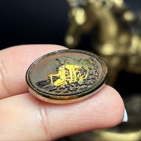 تصویر نگین سنگ حدید برجسته معدنی کد Z7165 