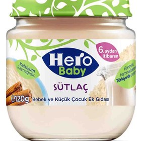تصویر پوره شیر برنج هرو بیبی HERO BABY SUTLAC بدون شکر حاوی کلسیم 120 گرم تاریخ 2024/01/04 