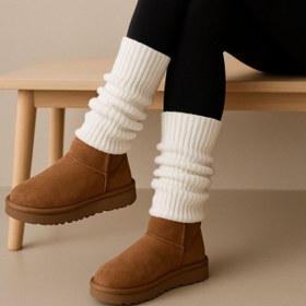 تصویر لگ وارمر - زرشکی warmer legs
