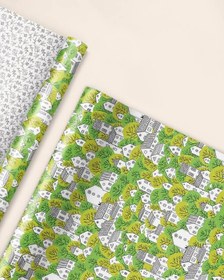 تصویر 3 برگ کاغذ کادو گلاسه – 1158 