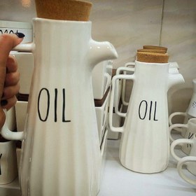 تصویر روغن ریز سرامیکی درب بامبو یک لیتری Fine ceramic oil