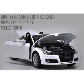 تصویر ماکت ماشین آئودی کروک AUDI TT ROADSTER IN 1-18 SCALE DIECAST REPLICA BY WELLY 