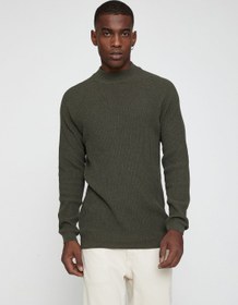 تصویر سویشرت ساده با یقه نیمه گردن برند Koton Basic Sweater Half Turtle Neck