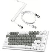 تصویر کیبورد مخصوص بازی رایانه شما AJAZZ مبادله داغ سوئیچ زرد TKL صفحه کلید مکانیکی سیمی هدیه کابل! OEM 