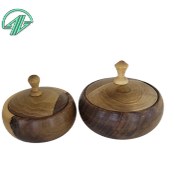 تصویر قندان چوبی- در دو سایز 12 سانت - 10 سانت - 5207 