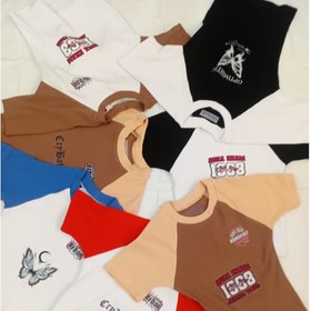 تصویر تیشرت کراپ رگلان 