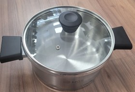 تصویر زودپز دوقلو ام جی اس6+4لیتری مدل PC104 Twin pressure cooker MGS 6 + 4 liters model PC104