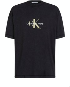 تصویر تی‌شرت مردانه با لوگوی مونوگرام آرشیوی - پنبه‌ای، مشکی برند calvin klein jeans Men's Archival Monogram Logo T-Shirt - Cotton, Black