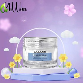 تصویر کرم آبرسان صورت باباریا مدل Hyaluronic Acid حجم 50 میلی لیتر Babaria Hyaluronic Acid Face Cream 50ml