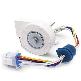 تصویر موتور فن سرامیکی ۹.۷۵ ولت یخچال فریزر ساید جنرال الکتریک GE با سنسور 9.75V ceramic fan motor for GE side-by-side refrigerator freezer with sensor