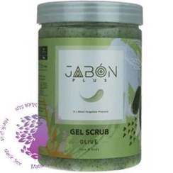 تصویر ژل اسکراب زیتون مناسب صورت و بدن 750گرم ژبن پلاس ا Jabon Plus Olive Gel Scrub For Face And Body 750g 