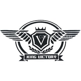 تصویر برچسب شیشه ماشین طرح king victory 